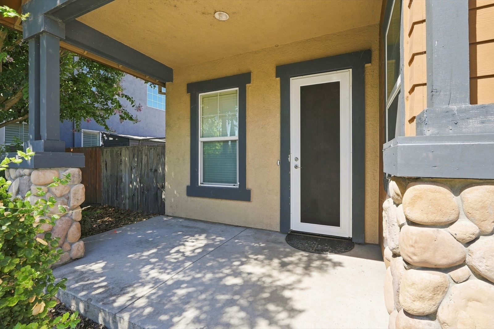 Covered front porch and entry